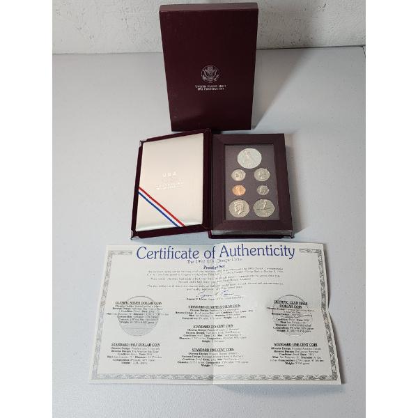 U.S. Mint 1992 Prestige Set U.S. Olympic Coins Including Silver Dollar