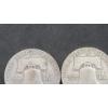 Image 3 : United States 1953-D & 1954-D 90% Silver Franklin Half Dollars - Face Value: $1.00
