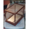 Image 1 : Glass & Wood Display Case For Collectibles  App: 16 x 10 x 12H  - See Description