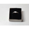 Image 1 : Vintage Avon White Fire Opal Ring w/ Two Rhinestones - Sterling Silver - Total Weight: 2.7g