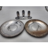 Image 1 : Silver-Plated Serving Plates (0.6lbs Each) and Silver-Plated Concord Candlestick Holder (1.8lbs)