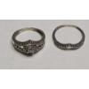 Image 5 : 10K White Gold 1/2 Carat Diamond Engagement Ring Set - Size 5 - Weight: 2.8g