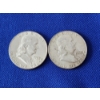 Image 1 : 2 - 90% Silver Franklin Half Dollars FV: $1.00