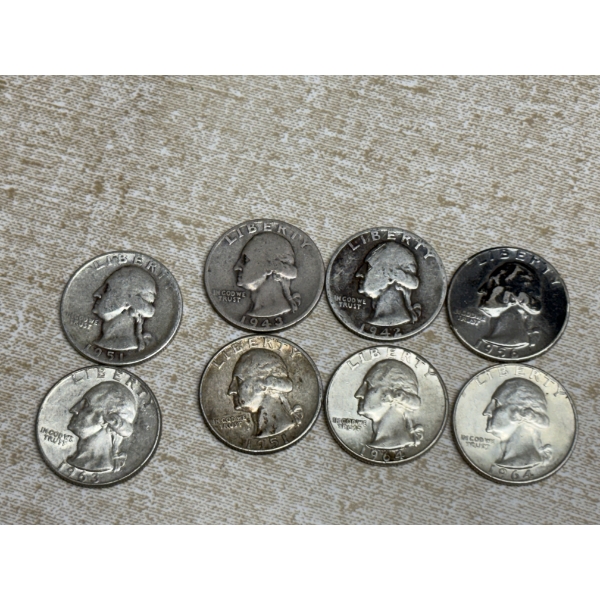 90% Silver U.S. Quarters - FV $2.00 - Various Years