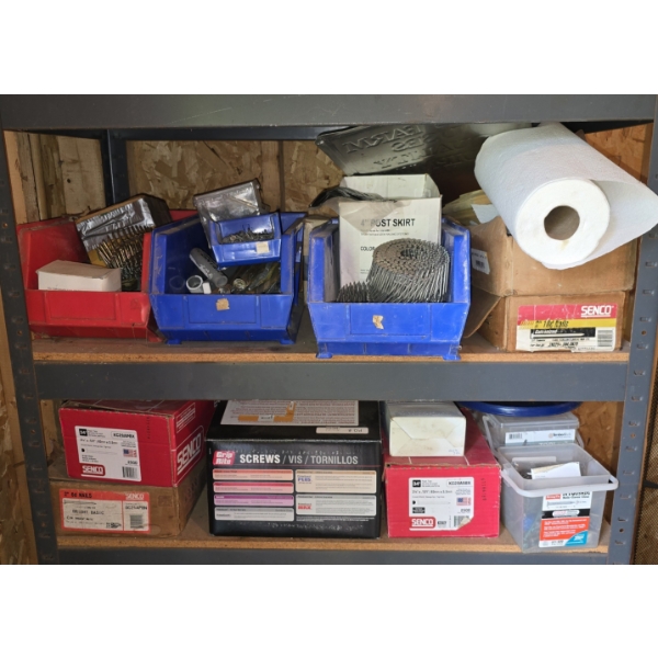 Assorted Nails and Screws incl Nail Gun Nails, Roofing and More