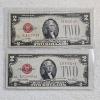 Image 1 : Two Series 1928 G United States Two-Dollar Bills FV: $4.00