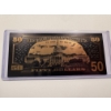 Image 2 : $50 Grant Collector Gold Foil .999999 - 24K Gold Note In Protective Holder - Mint Condition