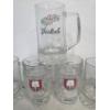 Image 2 : 5 Advertising Glass Grolsch Mugs & 2 Spaten Glass Mugs