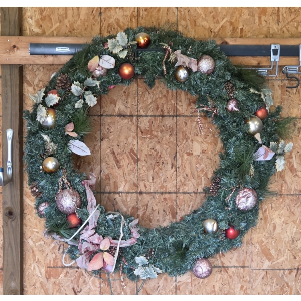 *Pick Up At Mantua Home-No Shipping Available* Extra Large 45'' Festive Outdoor Christmas Wreath In 