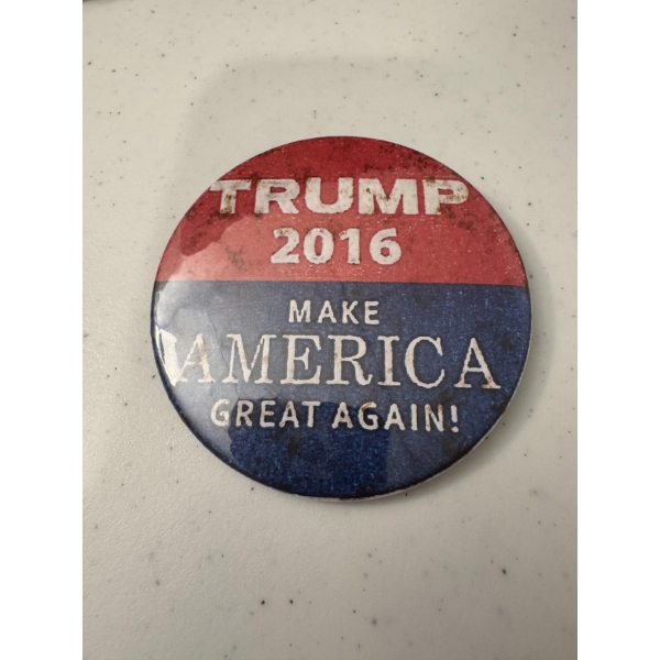Original 2016 Donald Trump Official Campaign Button - 3 1/2 Inches Wide - Limited Production
