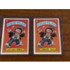 Image 1 : 1985 Garbage Pail Kids - Greaser Greg & Chris Hiss 62A & 62B Cards - Mint Condition