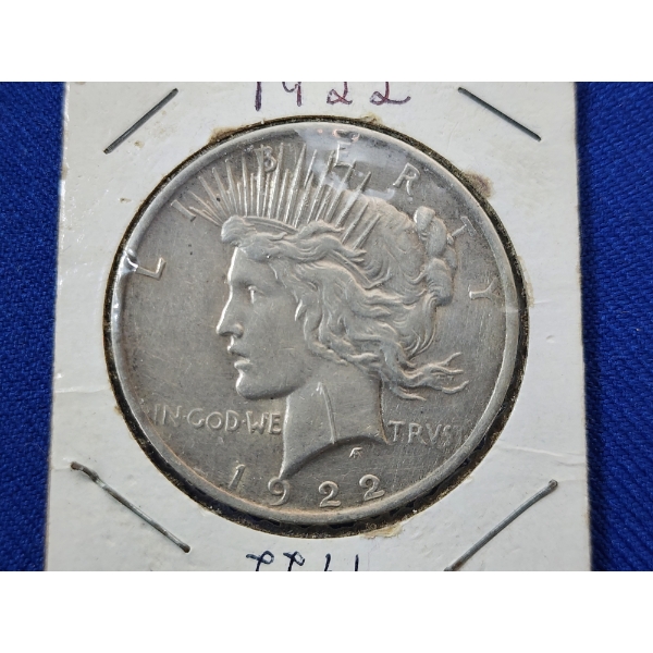1922 90% Silver Peace Dollar