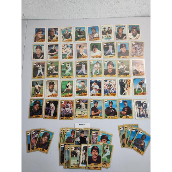Near Mint 1980's San Diego Padres Topps Tiffany Baseball Trading Cards - All in Card Sleeves