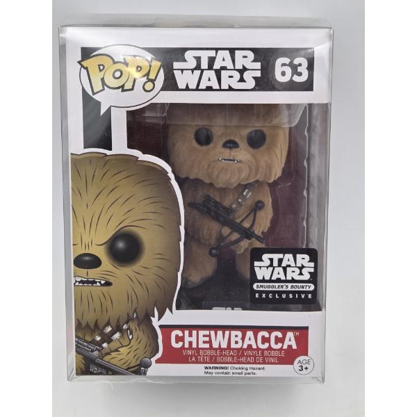 Star Wars 63 Smugglers Bounty Exclusive Flocked Chewbacca Funko Pop
