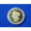 Image 1 : REPLICA Gold-Tone 1841 $2.50 Gold Liberty Head - Copy Coin in Capsule