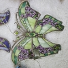 Image 4 : Six Assorted Beautiful Heirloom Porcelain Butterfly Ornaments ~ 2003 Bradford Editions