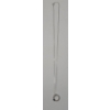 Image 2 : 14K White Gold Hoop Pendant On 14K White Gold 18" Necklace - Weight: 2.9g