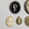 Image 2 : A Collection Of 6 Vintage And Antique Style Portrait Cameos