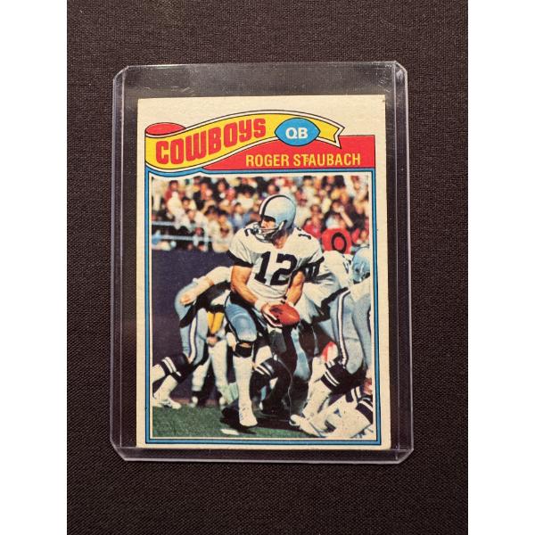 1977 Roger Staubach Topps Dallas Cowboys Football Card - Great Condition
