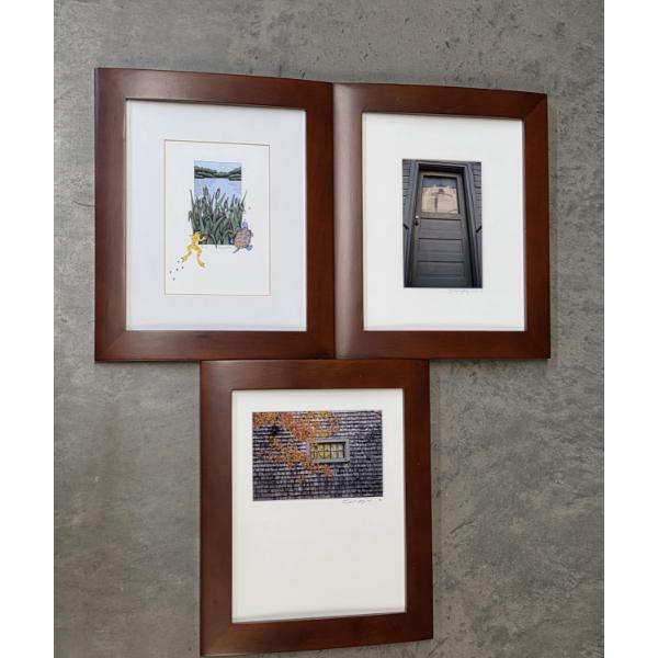 Interesting Professionally Framed & Signed 8''x10'' Artwork Group