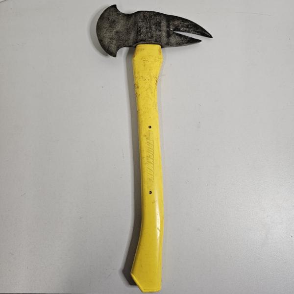 Nupla Truckman 18 Inch Fireman Demolition Tool Hatchet with Yellow Fiberglass Handle