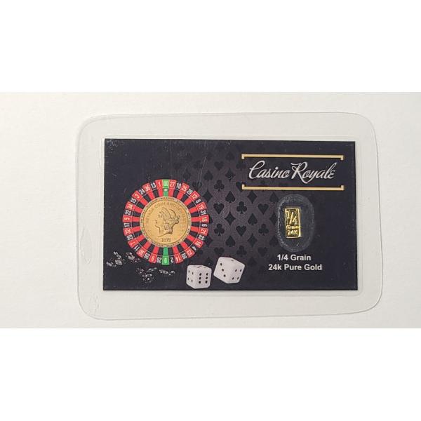 1/4 Grain 24K Pure Gold Bar In Advertisement Card