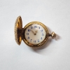 Image 1 : Beautiful Vintage Gold-Tone Pocket Watch - Damaged Glass and Back, See Photos 