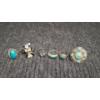 Image 1 : (6) Rings Including Sterling, Turquoise & Electroplated Rhodium 