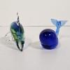 Image 1 : Two Vintage Murano-Style Hand-Blown Art Glass Marine Animal Figurines