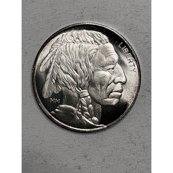 One Troy Ounce .999 Fine Silver Buffalo Round