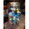 Image 2 : Vintage Marbles - 3 Pcs - Mason Jars Full Of Marbles - Atlas &Ball Jars - See Pics 