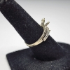 Image 3 : 18K White Gold Ring - Size 5 - Total Weight: 2.9g