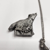 Image 2 : Unique Wolf Jewelry Set: Pin, Earrings, Necklaces 