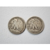 Image 2 : 2 United States Walking Liberty Half Dollars: 1918 & 1944