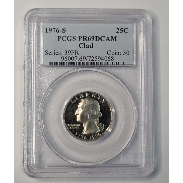 PCGS PR69 DCAM 1976-S Clad Bicentennial Washington Quarter 