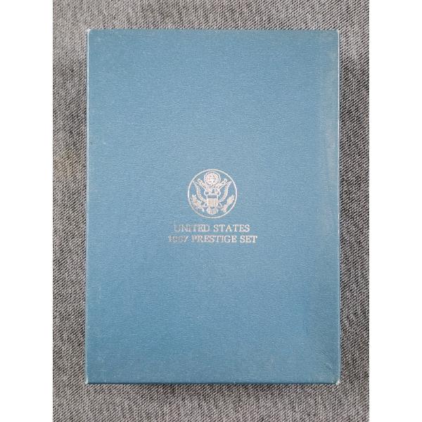 United States Mint 1997 Prestige Set Ft. Commemorative 90% Silver Dollar & Half ~ In Original Box