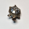 Image 6 : Adorable Vintage Turtle Brooch Pin with Mother-of-Pearl Mosaic Shell - Total Weight: 11.9g