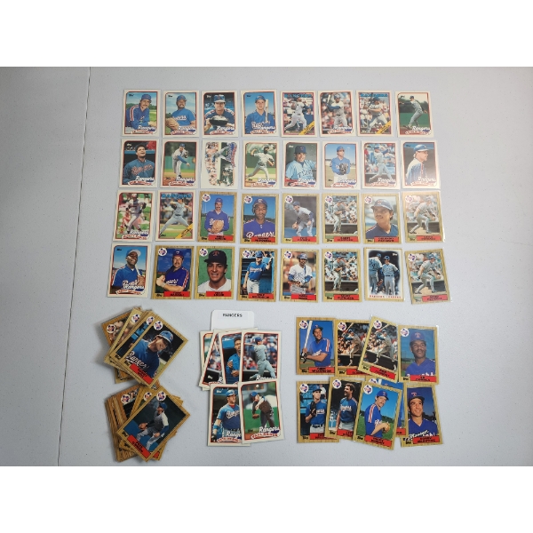 Near Mint 1980's Texas Rangers Topps Tiffany Baseball Trading Cards - All in Card Sleeves