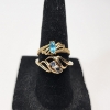Image 1 : Two Gorgeous 10K Yellow Gold Rings Sizes ~6-7 - TW: 4.1g