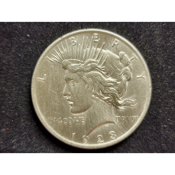 1923 Silver United States Peace Dollar - Unique Finish!