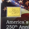 Image 2 : America's 250th Anniversary Commemorative Gold Card - 1/1000 oz .999 Gold