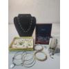 Image 1 : Nice Large Lot of Assorted Costume Jewelry: Gold & Silver Tone Bracelets, Necklaces, Earrings, Pins