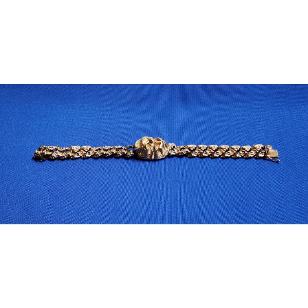 HEAVY 14K Gold Nugget Style Bracelet Measuring 8 Inches Weighing 61.9 Grams Total!