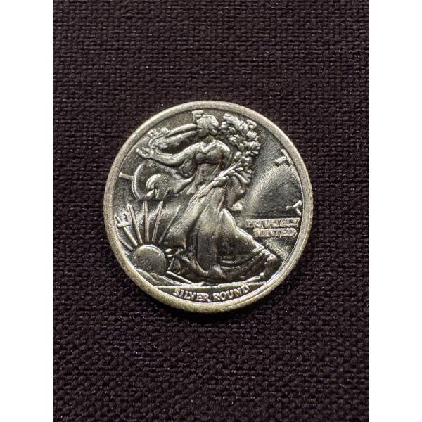 1/10 Troy Ounce .999 Fine Silver Round With American Eagle Motif From Money Metals Exchange