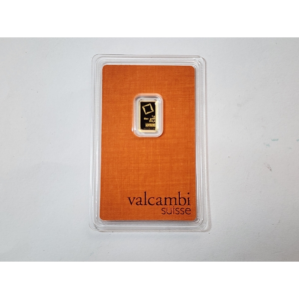 Valcambi Suisse 1g .9999 Fine Gold Bar In Sealed Package