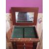 Image 4 : Louisville Home Pickup - Floor Standing Mahogany Jewelry Box With Drawers / Storage - Great Cond