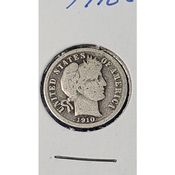 1910-D Silver Barber Dime