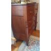 Image 2 : Antique Mens Dark Pine Tall Chest Of Drawers 42 x 46 x 19 - Fine Condition