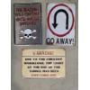 Image 1 : Three Brand New 12''x8'' Tin Decorative Signs. Go Away, Warning & Morale Designs