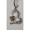 Image 7 : Lovely Sterling Silver 18" Necklace With Sterling Silver Heart Dangle Earrings - Weight: 7.5g